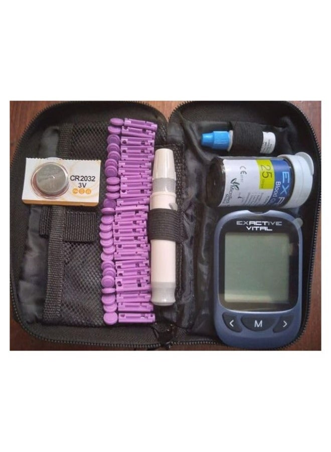 حيوية للغاية جهاز قياس السكر اكس اكتيف فيتال + 50 شريط + 50 شكاكة + قلم شك + شنطة + حجر + محلول معايرة - Image 3